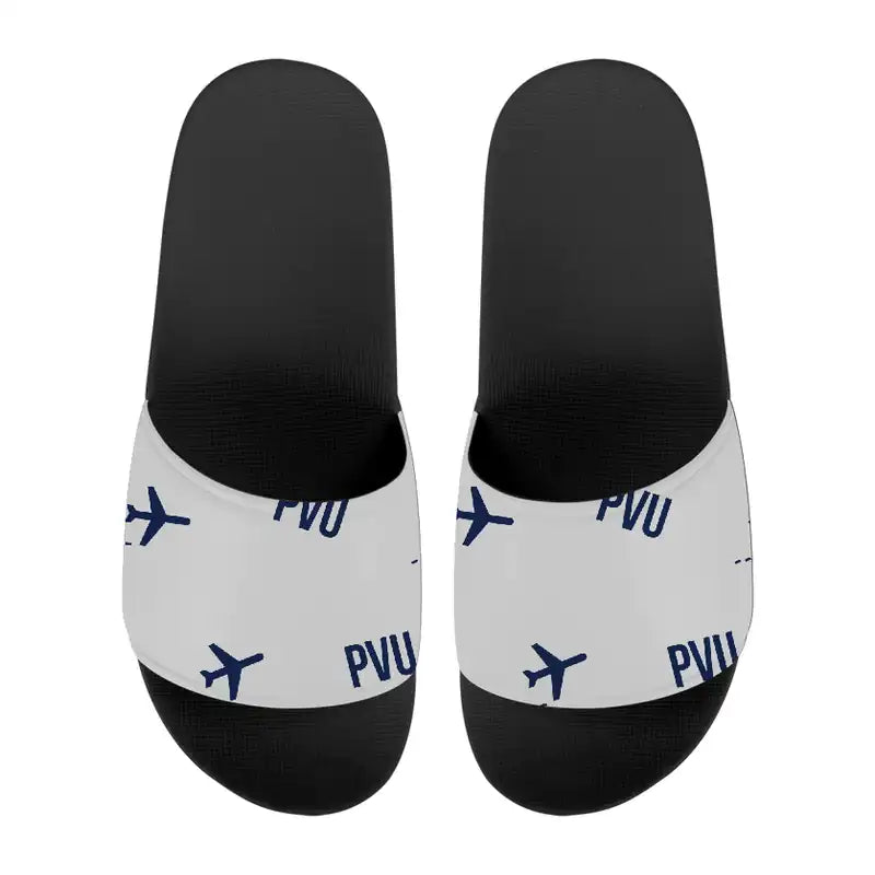 Provo Municipal Airport (PVU) Slippers & Flip Flops - Slippers - Sport - Pattern - Light Gray