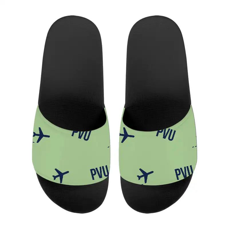 Provo Municipal Airport (PVU) Slippers & Flip Flops - Slippers - Sport - Pattern - Light Green