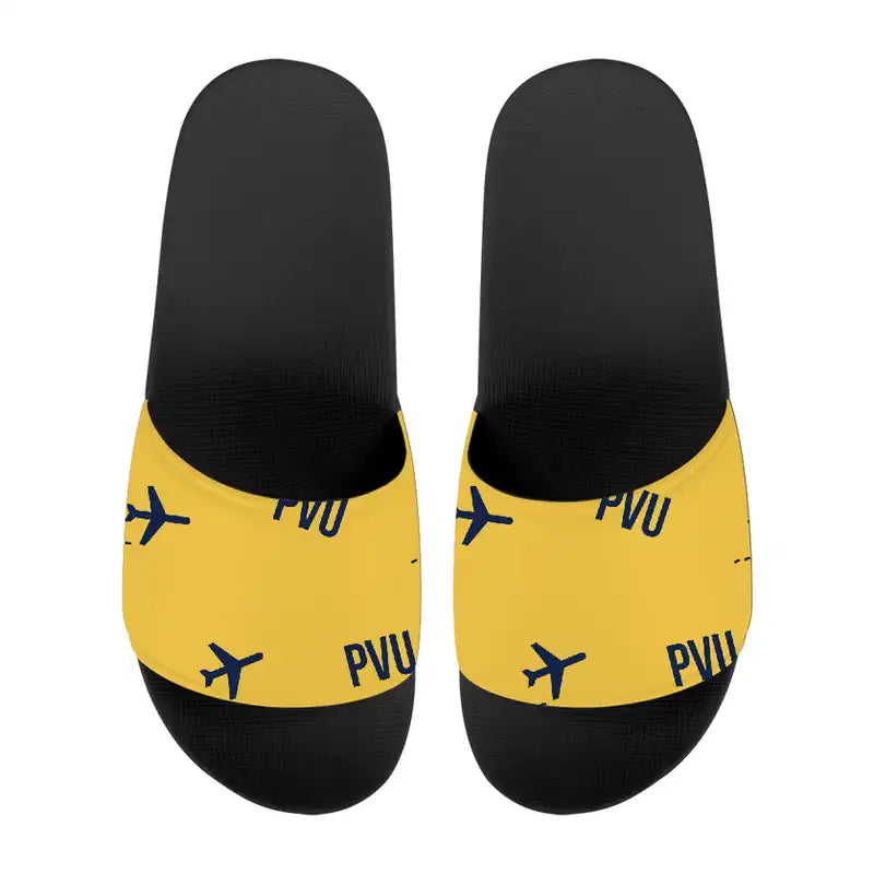 Provo Municipal Airport (PVU) Slippers & Flip Flops - Slippers - Sport - Pattern - Yellow