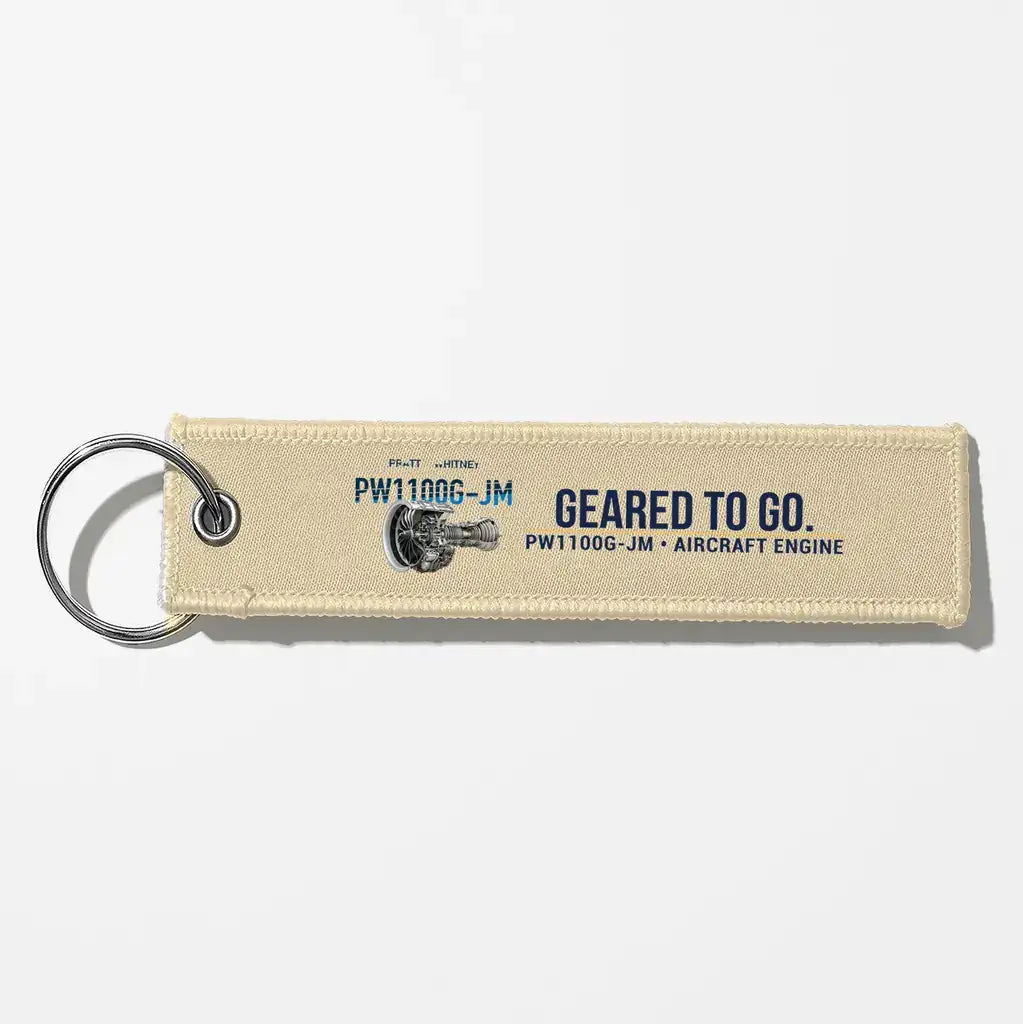 Pratt & Whitney PW1100G-JM Engine Aviator Key Chains - Beige