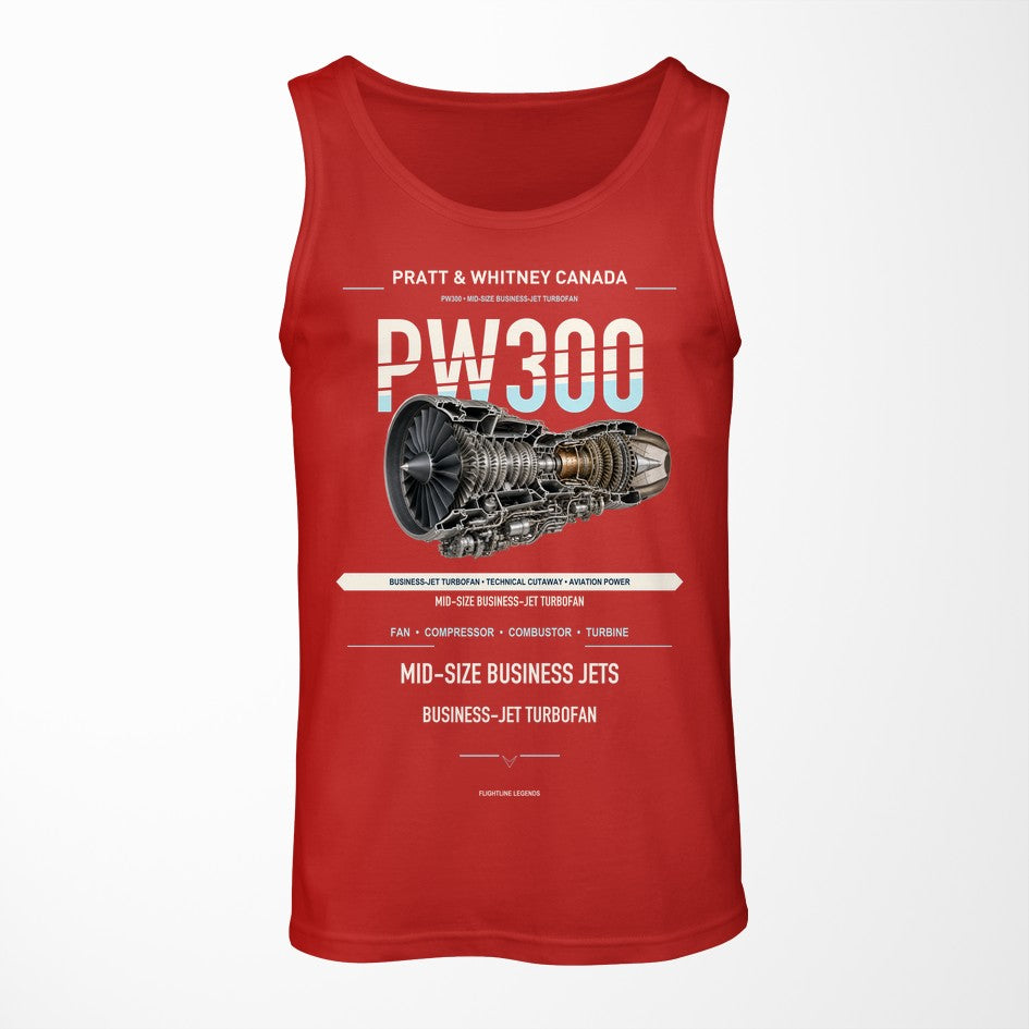 PW300 design on red tank top