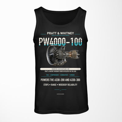 PW4000-100 design on black tank top