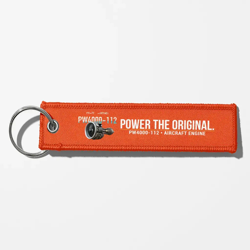 Pratt & Whitney PW4000-112 Engine Aviator Key Chains - Orange