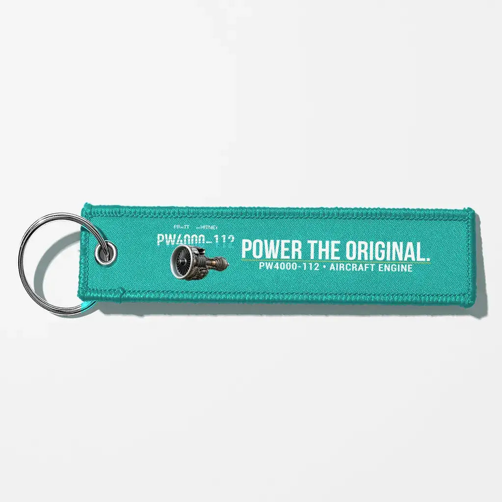 Pratt & Whitney PW4000-112 Engine Aviator Key Chains - Turquoise
