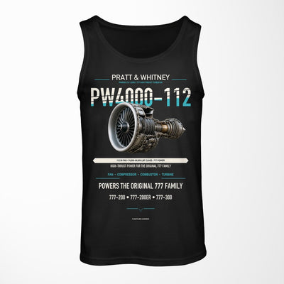 PW4000-112 design on black tank top