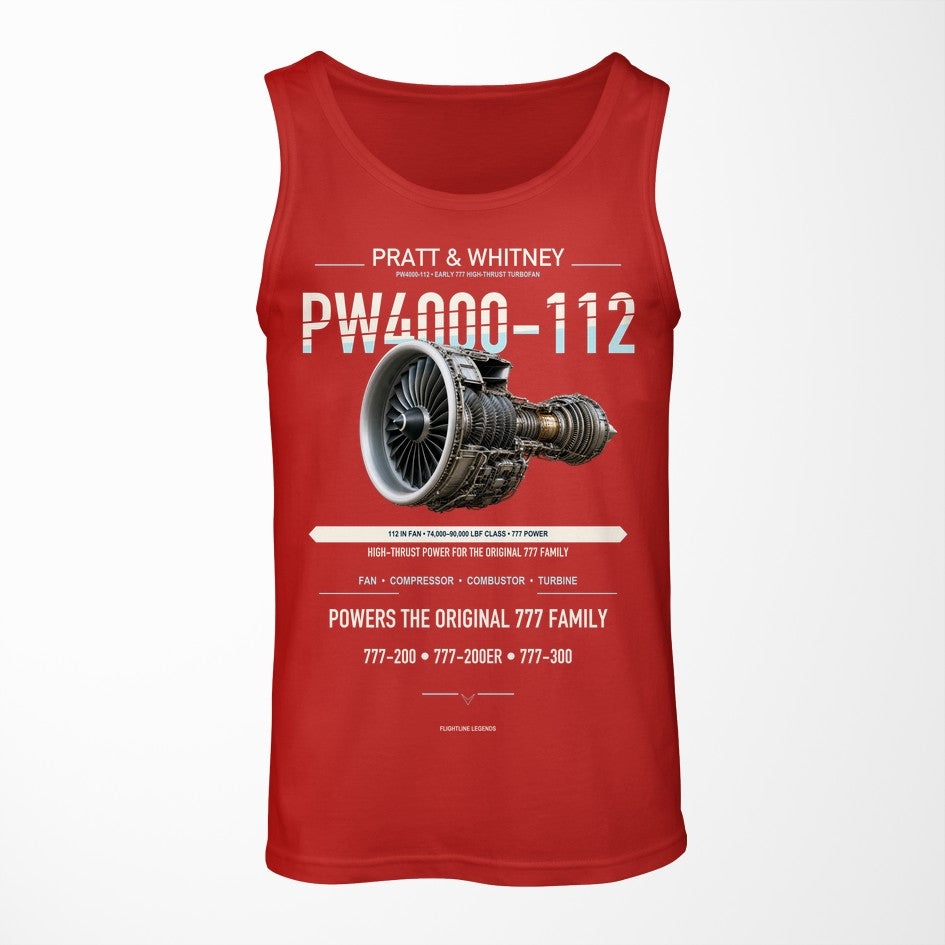 PW4000-112 design on red tank top
