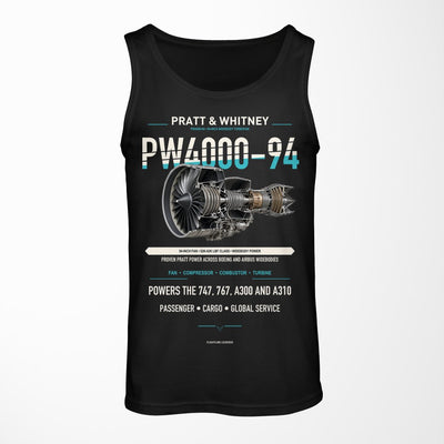 PW4000-94 design on black tank top