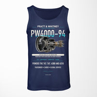 Thumbnail for PW4000-94 design on dark blue tank top