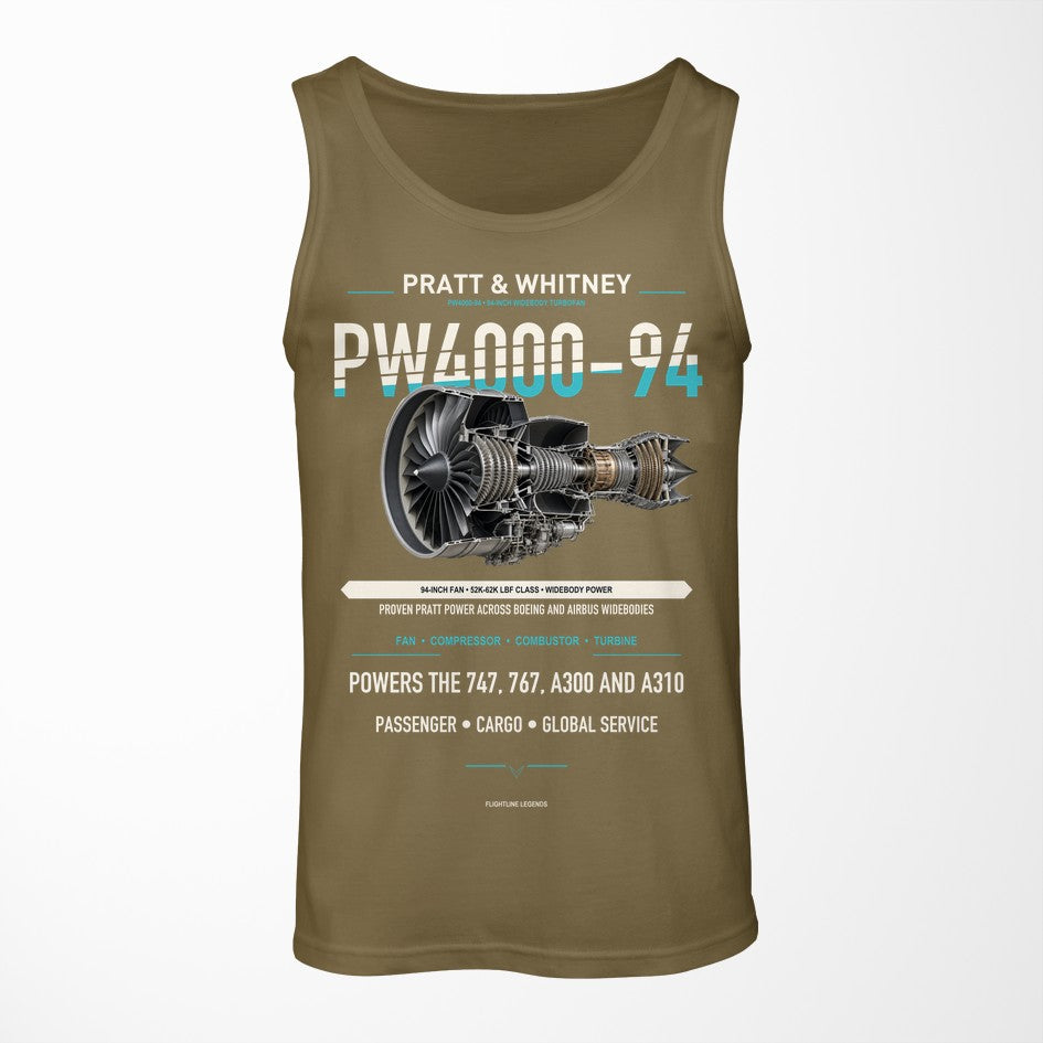 PW4000-94 design on green army tank top