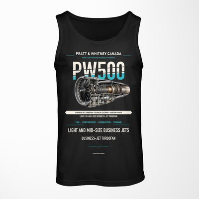 PW500 design on black tank top