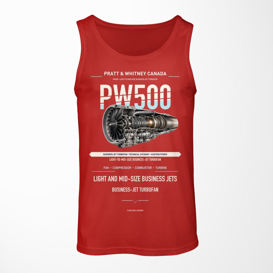 PW500 design on red tank top
