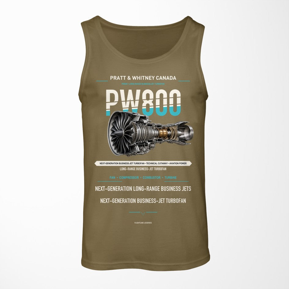 PW800 design on green army tank top
