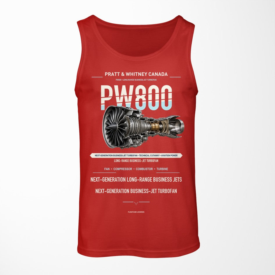 PW800 design on red tank top