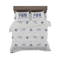 Thumbnail for Portland International Jetport (PWM) Bedding Sets & Blankets - Bedding Set - Pattern - Light Gray