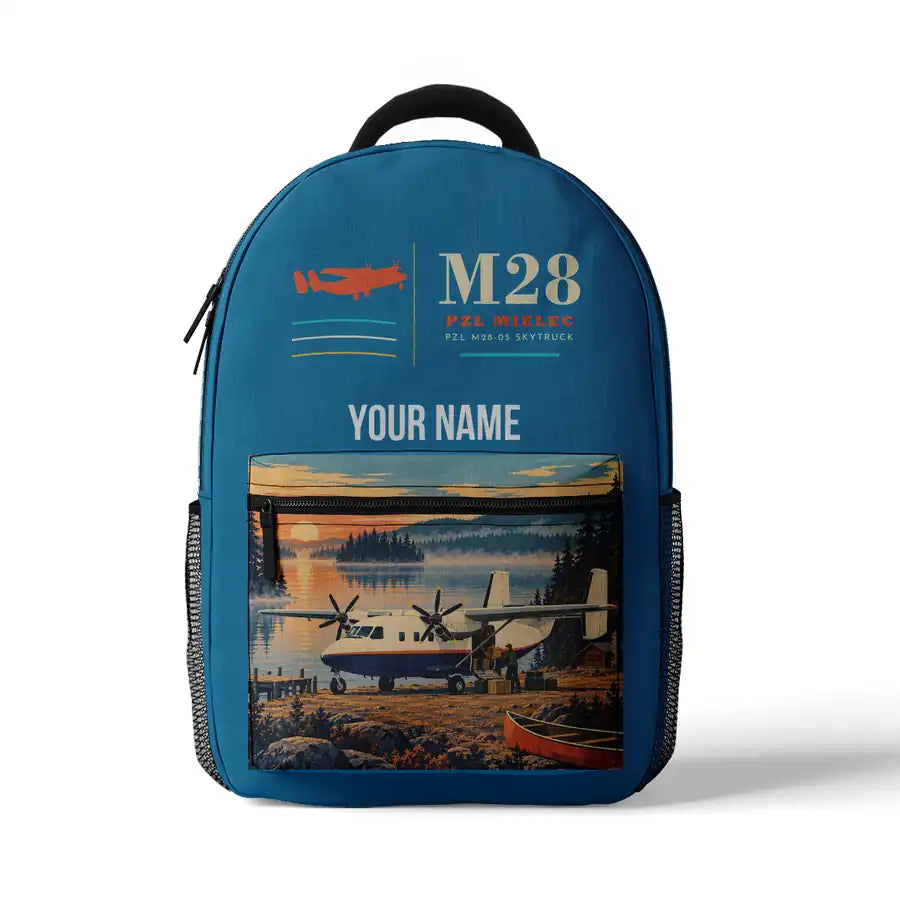 PZL M28-05 Skytruck - 3D Backpack - Light Blue + Name