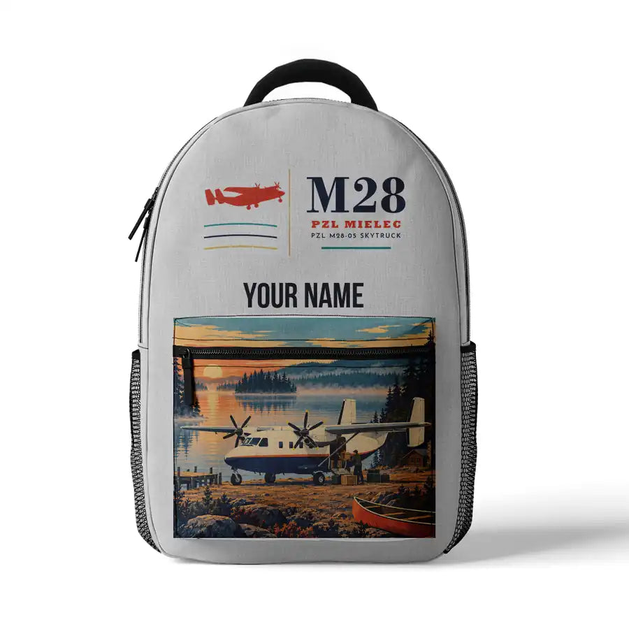 PZL M28-05 Skytruck - 3D Backpack - White + Name