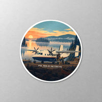 Thumbnail for PZL M28-05 Skytruck - 3D + Name - Circle Sticker - Close-up