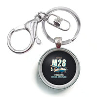 Thumbnail for PZL M28-05 Skytruck - Cartoon - Circle Key Chain - Black