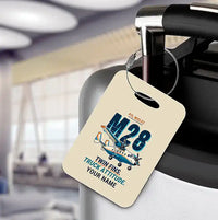 Thumbnail for PZL M28-05 Skytruck - Cartoon + Name - Luggage Tag - Beige