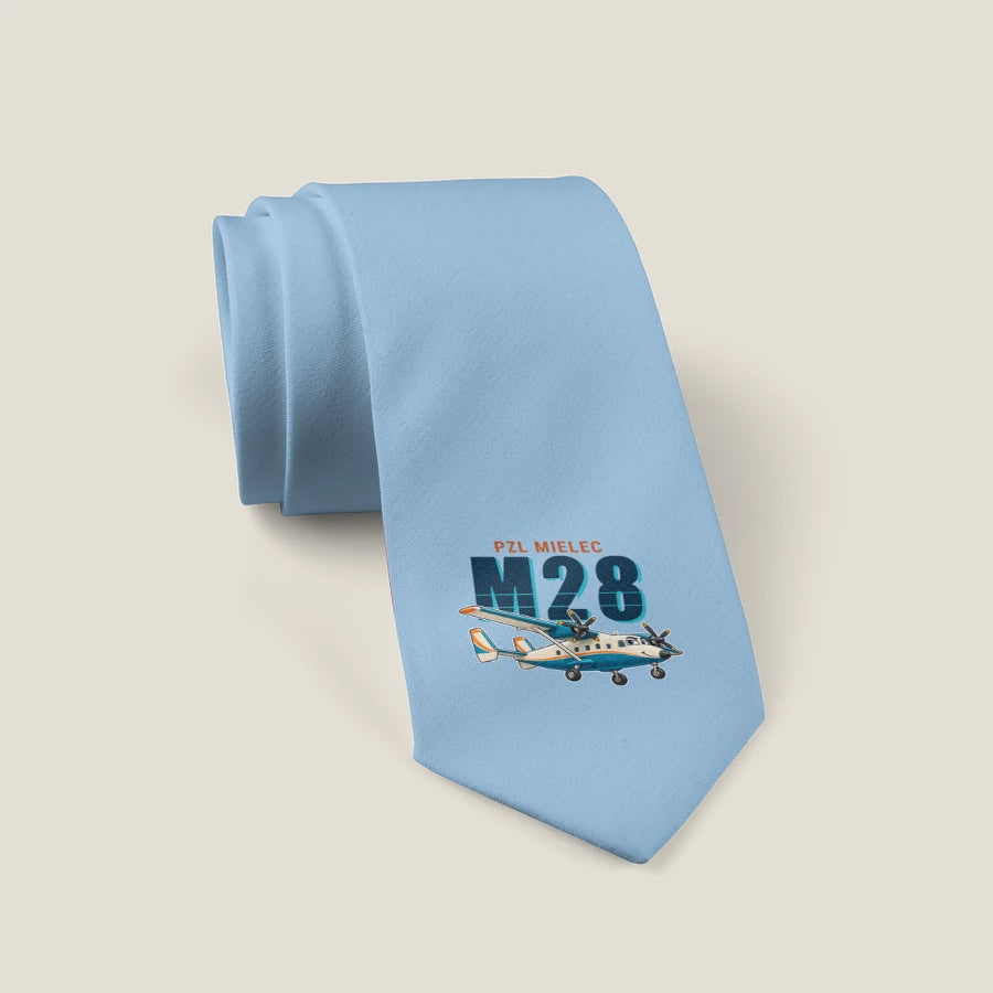 PZL M28-05 Skytruck - Cartoon - Tie - Light Blue
