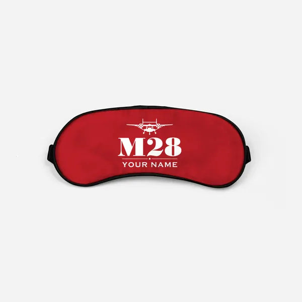 PZL M28-05 Skytruck - Heritage + Name - Sleep Mask - Red