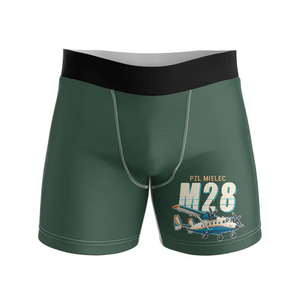 PZL M28-05 Skytruck - Men Boxers - Cartoon - Dark Green