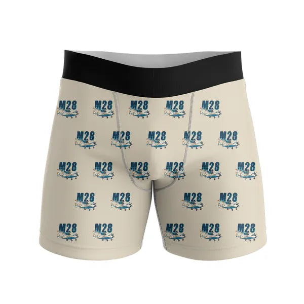 PZL M28-05 Skytruck - Men Boxers - Cartoon Pattern - Beige