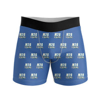 Thumbnail for PZL M28-05 Skytruck - Men Boxers - Cartoon Pattern - Blue