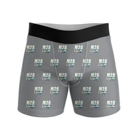 Thumbnail for PZL M28-05 Skytruck - Men Boxers - Cartoon Pattern - Gray