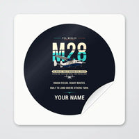 Thumbnail for PZL M28-05 Skytruck - Original + Name - Circle Sticker - Peel