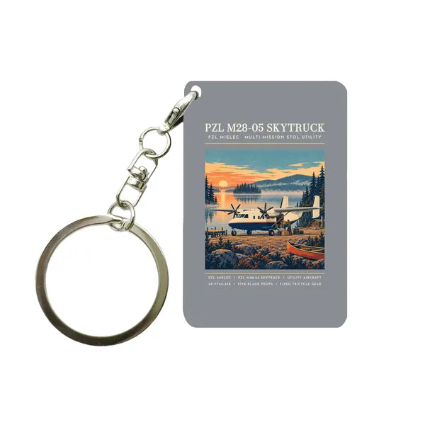 PZL M28-05 Skytruck - Poster - Key Chain - Gray