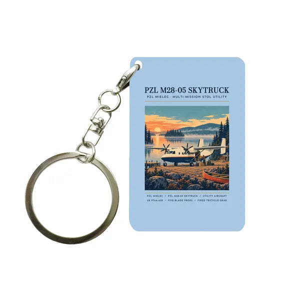 PZL M28-05 Skytruck - Poster - Key Chain - Light Blue