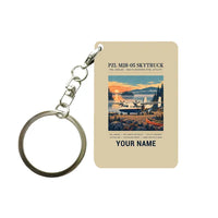 Thumbnail for PZL M28-05 Skytruck - Poster + Name - Key Chain - Beige