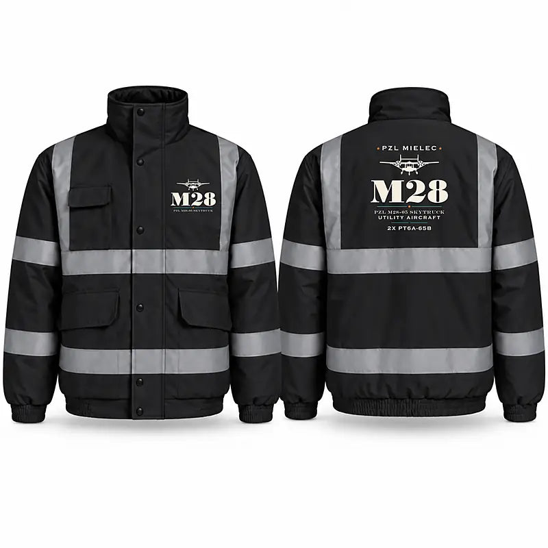 PZL M28-05 Skytruck Reflective Winter Jackets - Heritage - Black