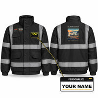 Thumbnail for PZL M28-05 Skytruck Reflective Winter Jackets - Poster + Name - Black