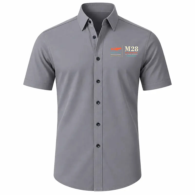PZL M28-05 Skytruck - Short Sleeve Shirt - Poster - Gray