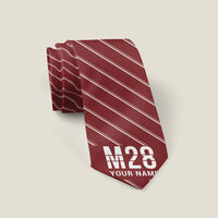 Thumbnail for PZL M28-05 Skytruck - Stripe + Name - Tie - Dark Red