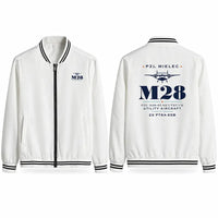 Thumbnail for PZL M28-05 Skytruck Stylish Jackets - Baseball Collar - Heritage - White