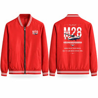 Thumbnail for PZL M28-05 Skytruck Stylish Jackets - Baseball Collar - Original - Red
