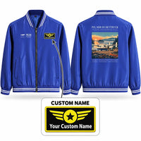 Thumbnail for PZL M28-05 Skytruck Stylish Jackets - Baseball Collar - Poster + Name - Royal Blue