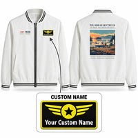 Thumbnail for PZL M28-05 Skytruck Stylish Jackets - Baseball Collar - Poster + Name - White