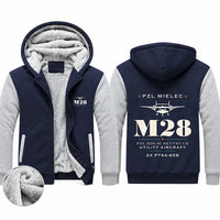 Thumbnail for PZL M28-05 Skytruck Zipped Sweatshirts - Heritage - Navy & Gray