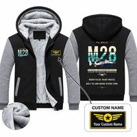 Thumbnail for PZL M28-05 Skytruck Zipped Sweatshirts - Original + Name - Black & Gray