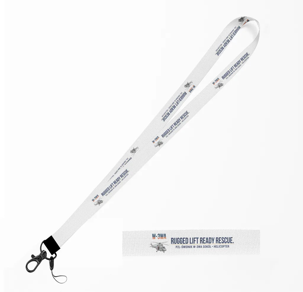 PZL-Świdnik W-3WA Sokół lanyard - white