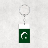 Thumbnail for Pakistan Flag Designed Stainless Steel Flag Key Chains (Double Side)