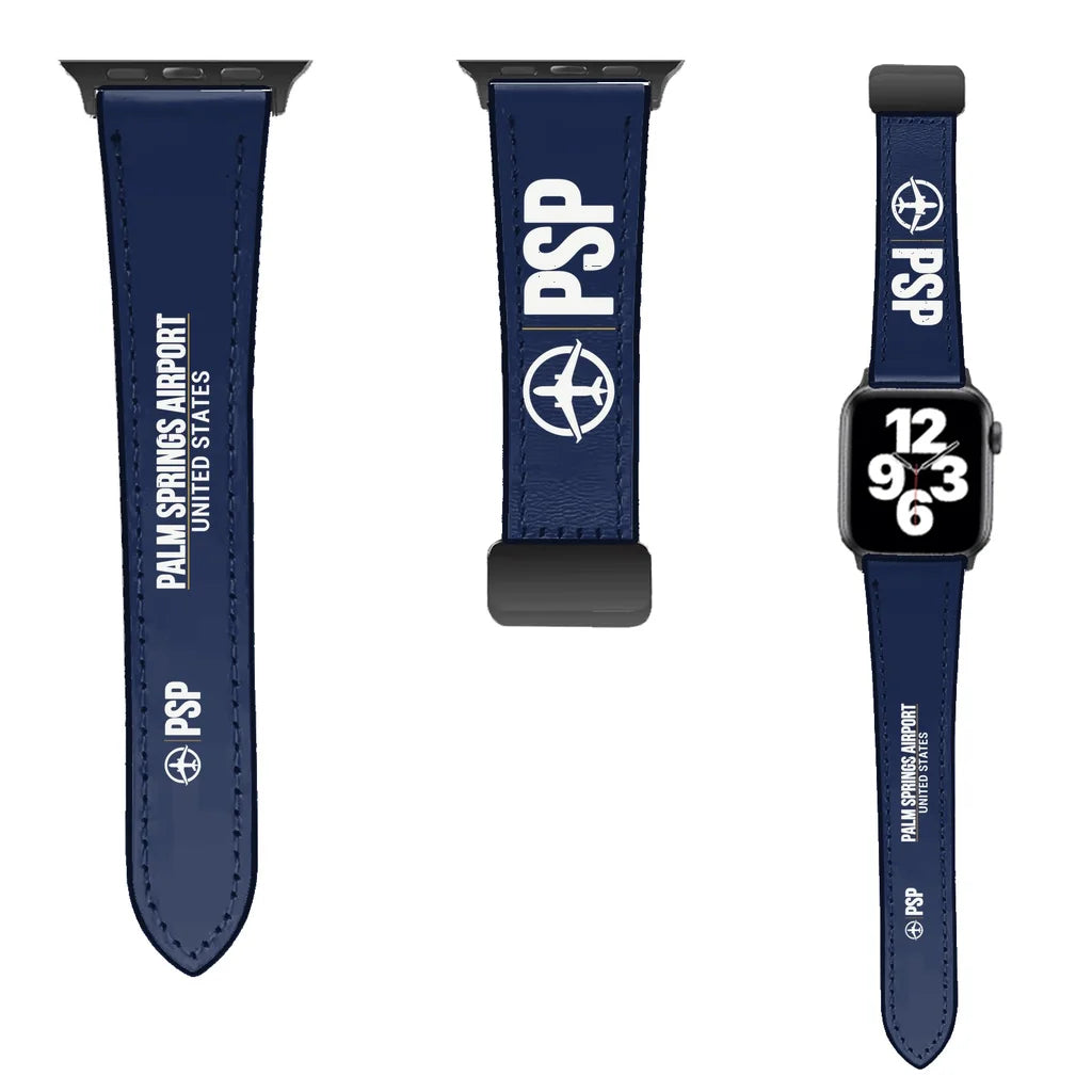 WBV6 | Palm Springs International Airport PSP | Leather - Navy Blue