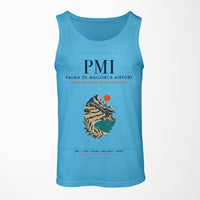 Thumbnail for Palma de Mallorca Airport (PMI) design on sky blue tank top