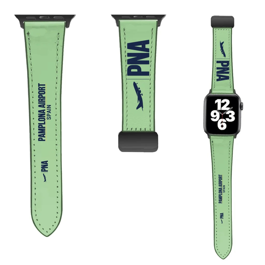 WBV6 | Pamplona Airport PNA | Leather - Light Green