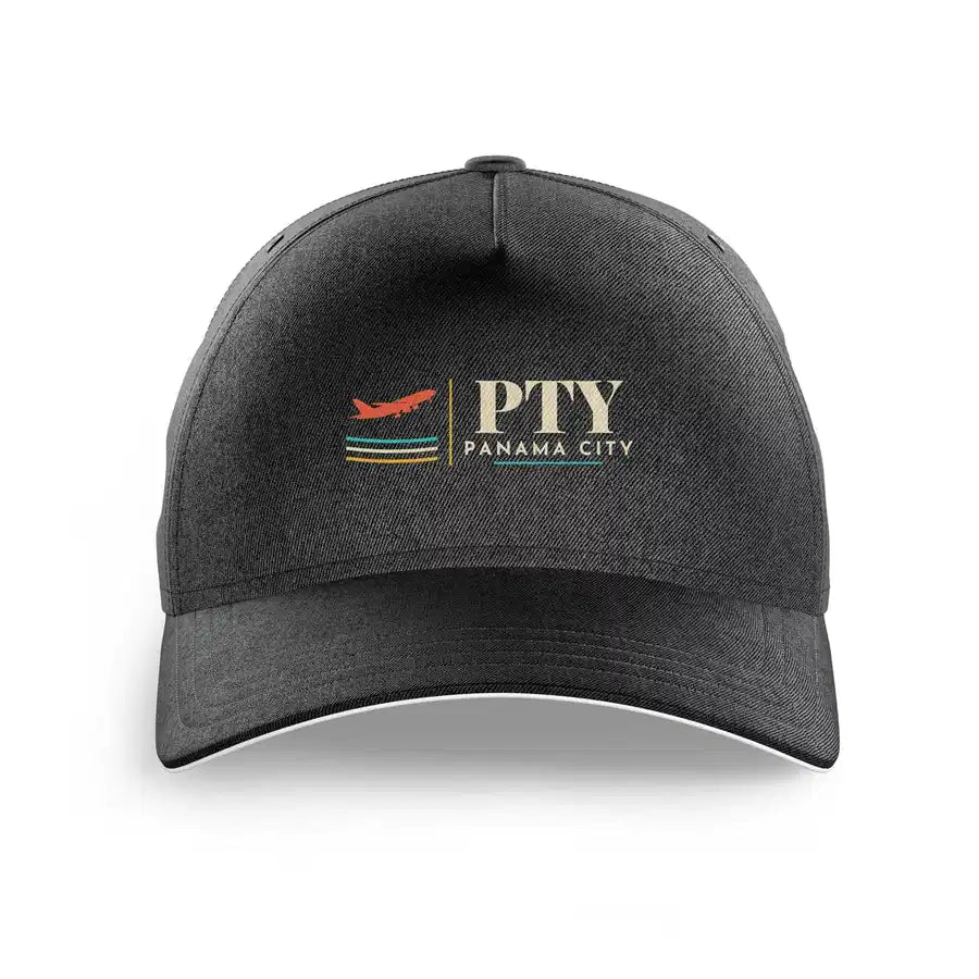 Panama City Tocumen International Airport (PTY) printed hat - black