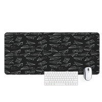 Thumbnail for Paper Airplane & Fly Black Designed Desk Mats